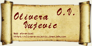 Olivera Vujević vizit kartica